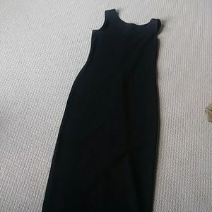 Black long dress with split